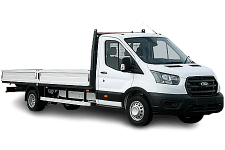 Car Hire Leatherhead - White Ford Transit Dropside Van - Van hire Leatherhead